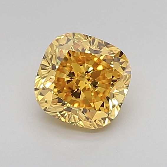 1.29 Carat Cushion Lab Diamond with  Cut Diamond in 14KT  view 1
