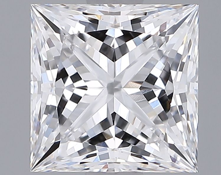 2.01 Carat Princess Lab Diamond with  Cut Diamond in 14KT  view 1
