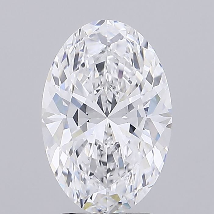 3.05 Carat Oval Lab Diamond with  Cut Diamond in 14KT  view 1
