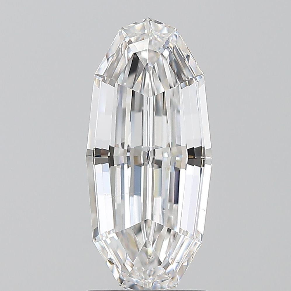 2.12 Carat Oval Natural Diamond with  Cut Diamond in 14KT  view 1
