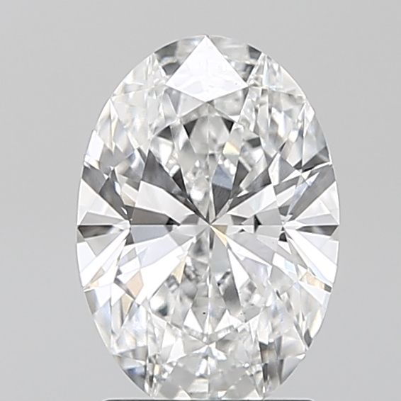 1.52 Carat Oval Lab Diamond with  Cut Diamond in 14KT  view 1
