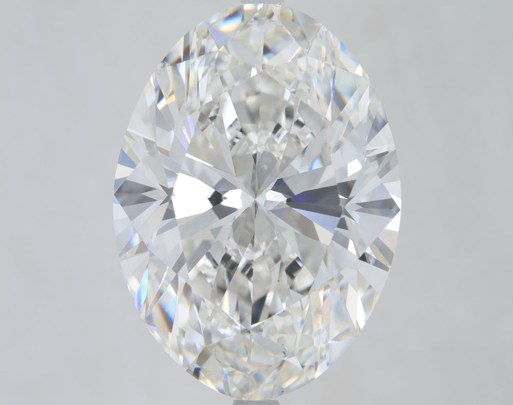 10.02 Carat Oval Lab Diamond with  Cut Diamond in 14KT  view 1
