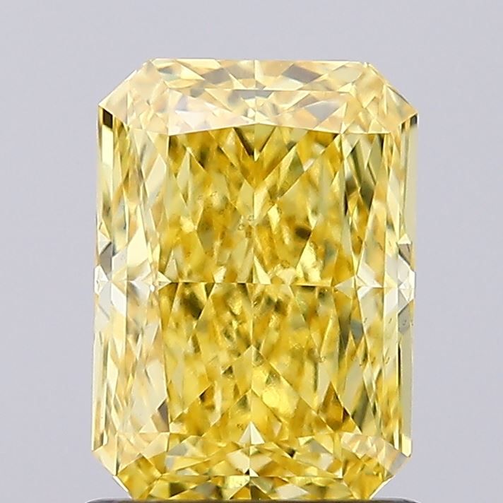 1.31 Carat Radiant Lab Diamond with  Cut Diamond in 14KT  view 1
