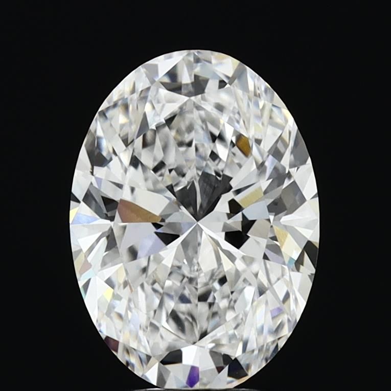 3.01 Carat Oval Lab Diamond with  Cut Diamond in 14KT  view 1
