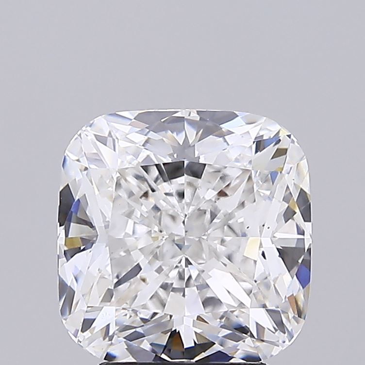 3.4 Carat Cushion Lab Diamond with  Cut Diamond in 14KT  view 1
