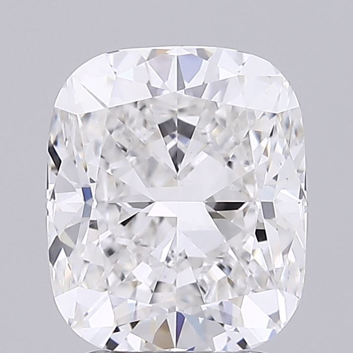 3.02 Carat Cushion Lab Diamond with  Cut Diamond in 14KT  view 1
