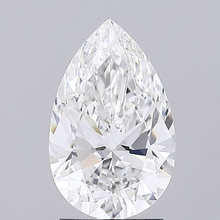 2.31 Carat Pear Lab Diamond with  Cut Diamond in 14KT  view 1
