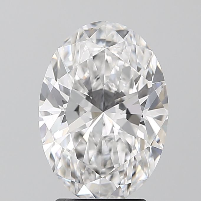 2.62 Carat Oval Lab Diamond with  Cut Diamond in 14KT  view 1
