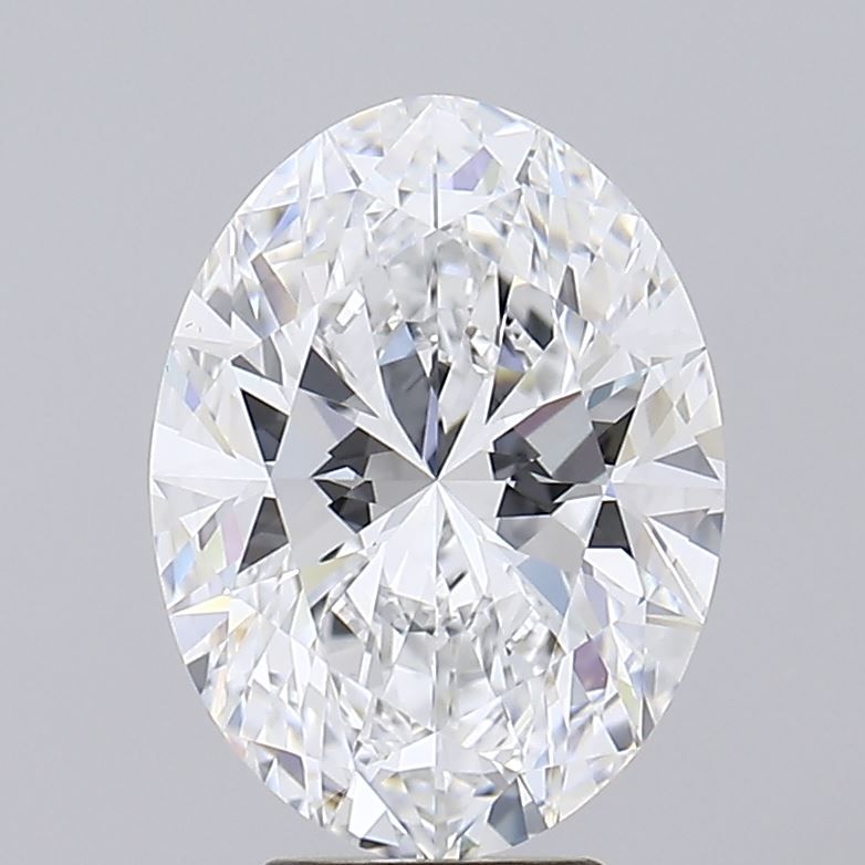 5.01 Carat Oval Lab Diamond with  Cut Diamond in 14KT  view 1
