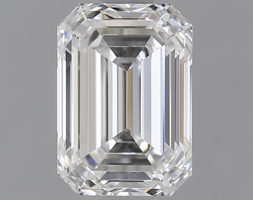 1.15 Carat Emerald Lab Diamond with  Cut Diamond in 14KT  view 1
