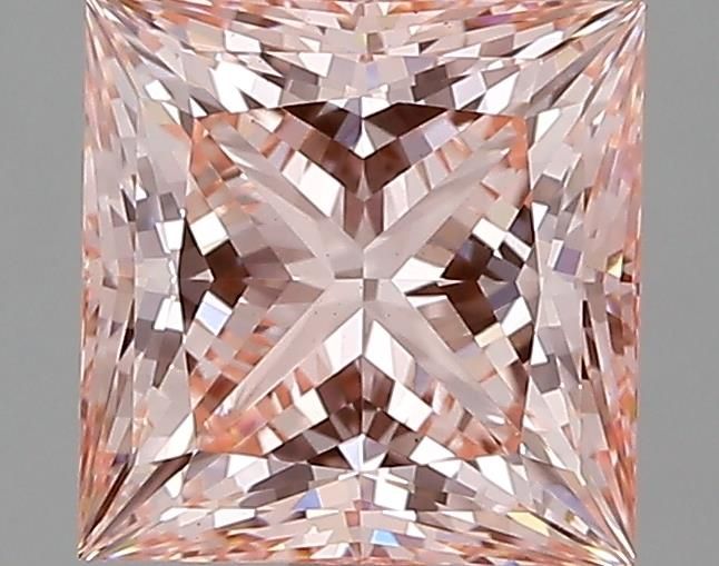 2.35 Carat Princess Lab Diamond with  Cut Diamond in 14KT  view 1
