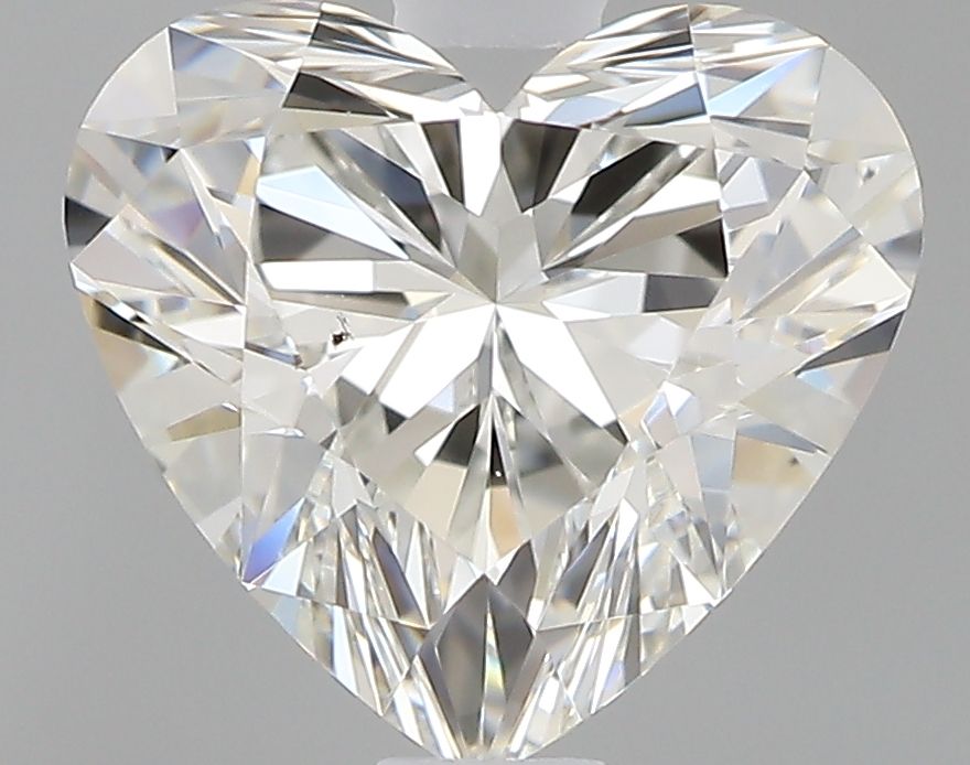 0.9 Carat Heart Natural Diamond with  Cut Diamond in 14KT  view 1
