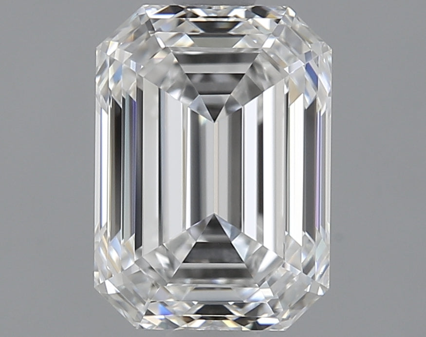 1.62 Carat Emerald Lab Diamond with  Cut Diamond in 14KT  view 1
