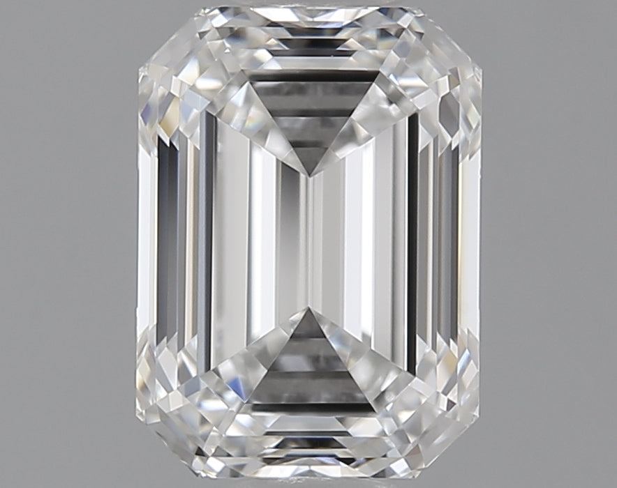 1.58 Carat Emerald Lab Diamond with  Cut Diamond in 14KT  view 1
