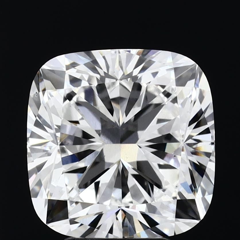 5.66 Carat Cushion Lab Diamond with  Cut Diamond in 14KT  view 1
