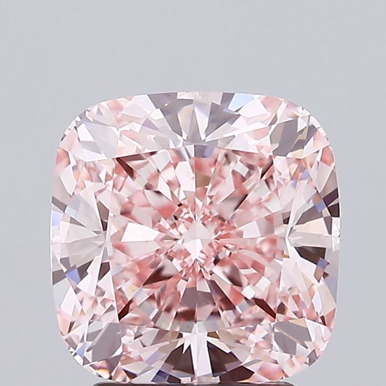 3.11 Carat Cushion Lab Diamond with  Cut Diamond in 14KT  view 1
