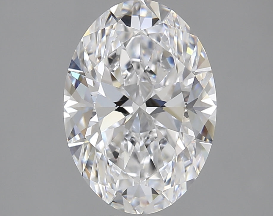 2.06 Carat Oval Lab Diamond with  Cut Diamond in 14KT  view 1
