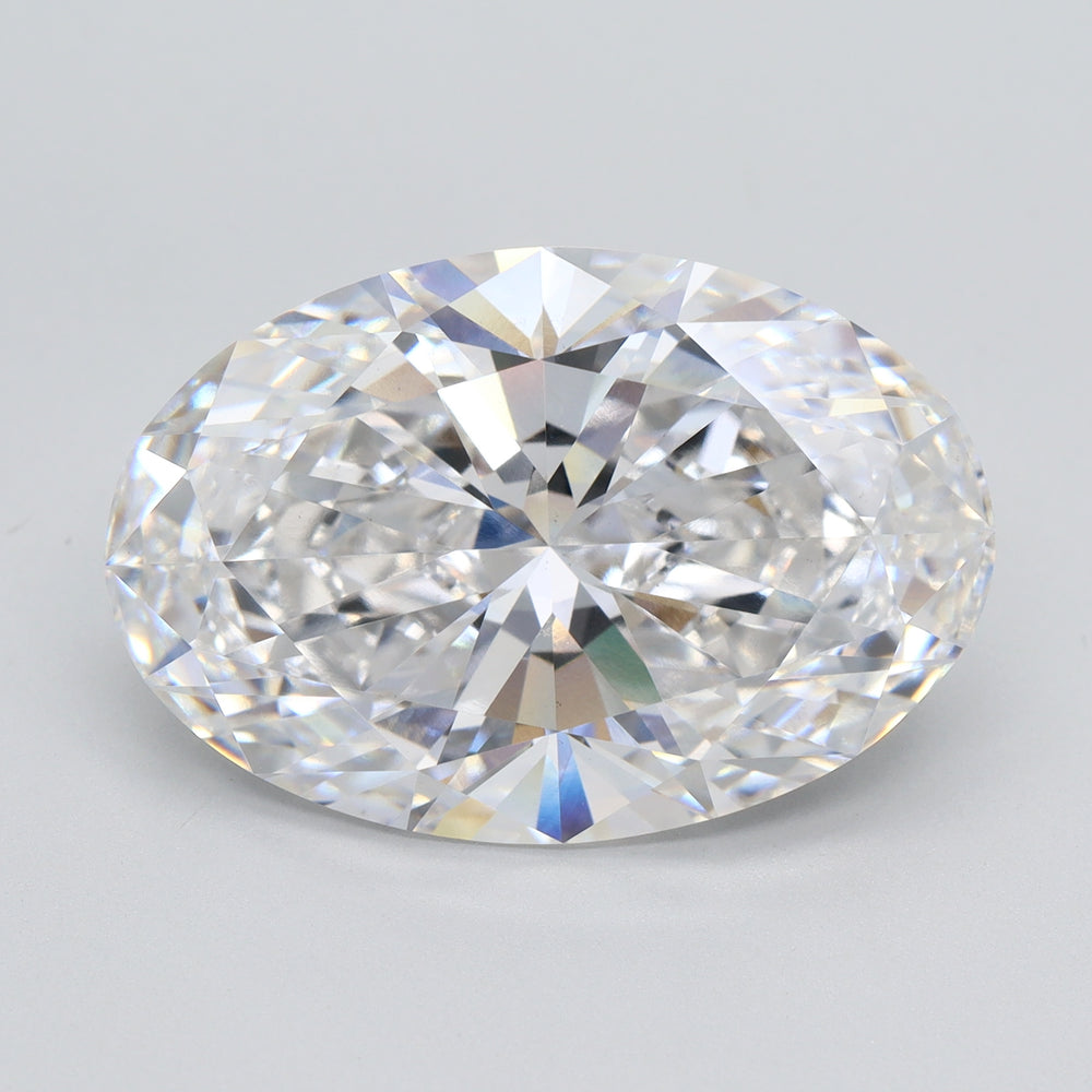 10.31 Carat Oval Lab Diamond with  Cut Diamond in 14KT  view 1
