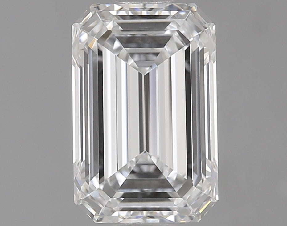 1.76 Carat Emerald Lab Diamond with  Cut Diamond in 14KT  view 1
