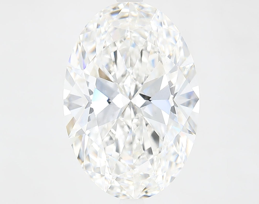 7.14 Carat Oval Lab Diamond with  Cut Diamond in 14KT  view 1
