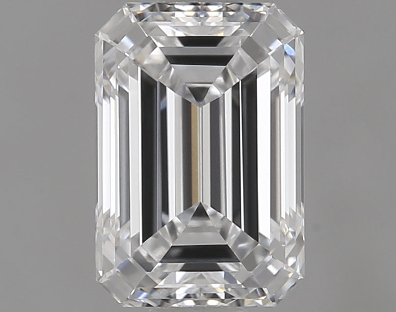 0.9 Carat Emerald Lab Diamond with  Cut Diamond in 14KT  view 1
