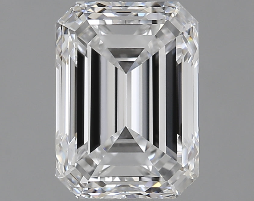 1.7 Carat Emerald Lab Diamond with  Cut Diamond in 14KT  view 1
