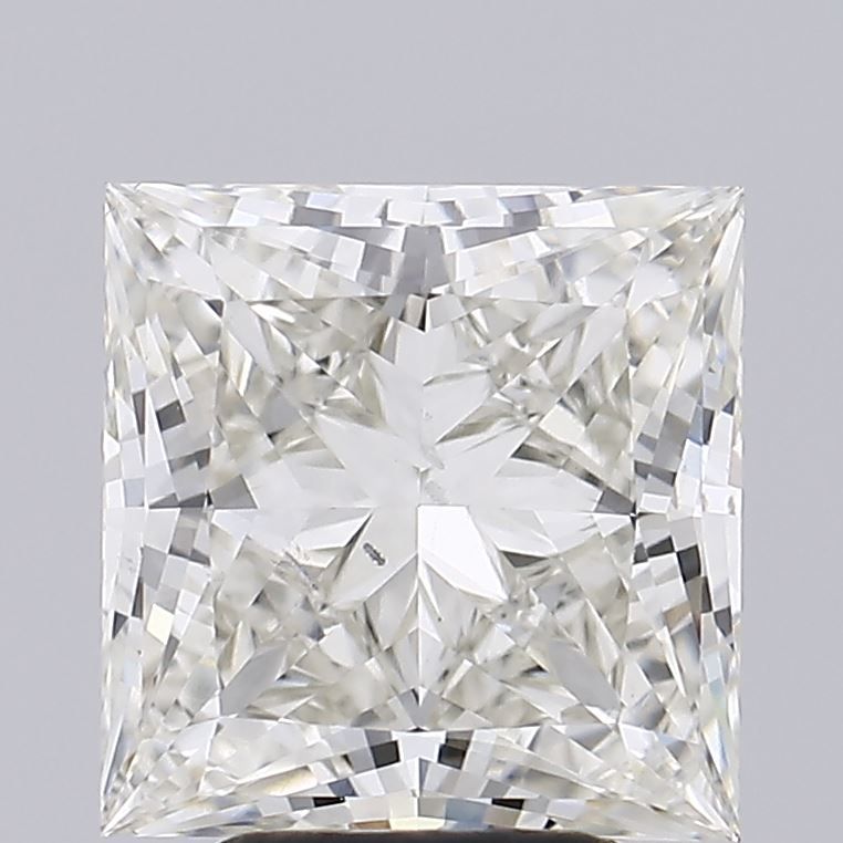 3.0 Carat Princess Lab Diamond with  Cut Diamond in 14KT  view 1

