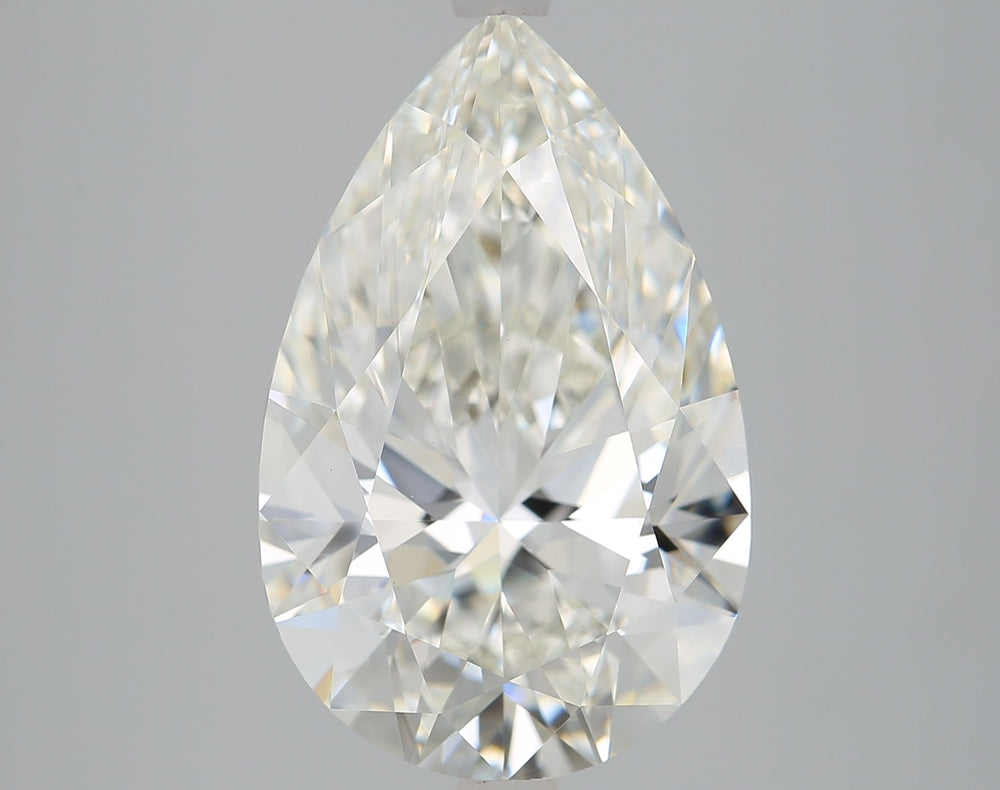 5.05 Carat Pear Lab Diamond with  Cut Diamond in 14KT  view 1
