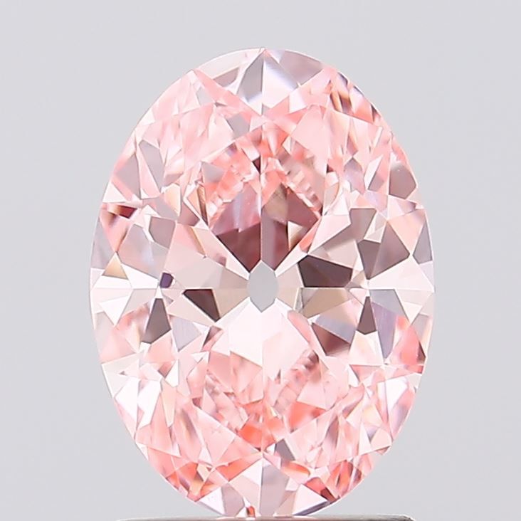 1.53 Carat Oval Lab Diamond with  Cut Diamond in 14KT  view 1

