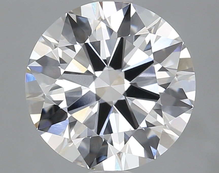 3.12 Carat Round Lab Diamond with  Cut Diamond in 14KT  view 1

