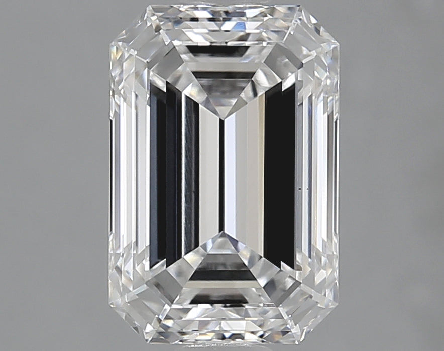 2.64 Carat Emerald Lab Diamond with  Cut Diamond in 14KT  view 1
