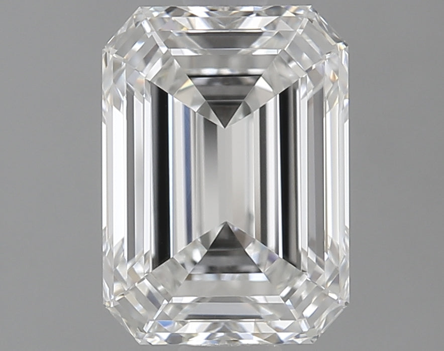 1.71 Carat Emerald Lab Diamond with  Cut Diamond in 14KT  view 1
