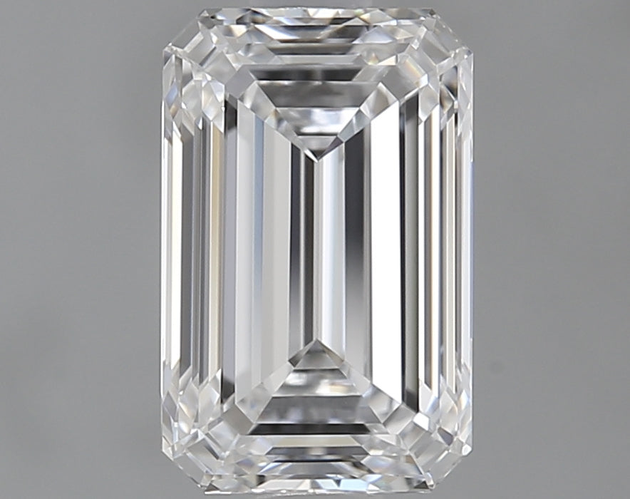 1.38 Carat Emerald Lab Diamond with  Cut Diamond in 14KT  view 1
