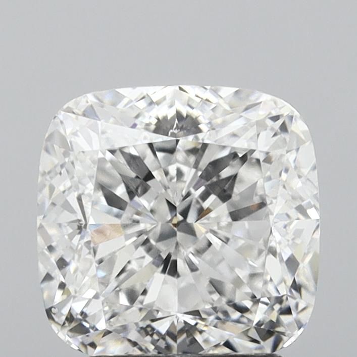 3.02 Carat Cushion Lab Diamond with  Cut Diamond in 14KT  view 1
