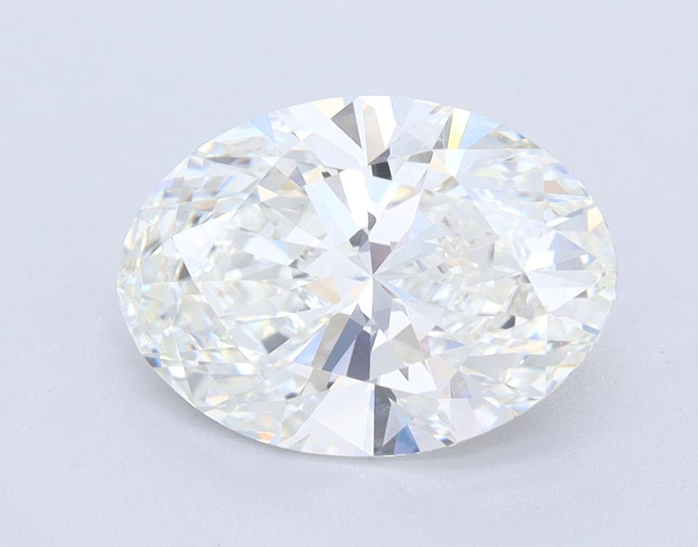 2.02 Carat Oval Lab Diamond with  Cut Diamond in 14KT  view 1
