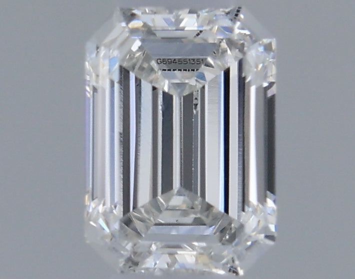 0.28 Carat Emerald Lab Diamond with  Cut Diamond in 14KT  view 1
