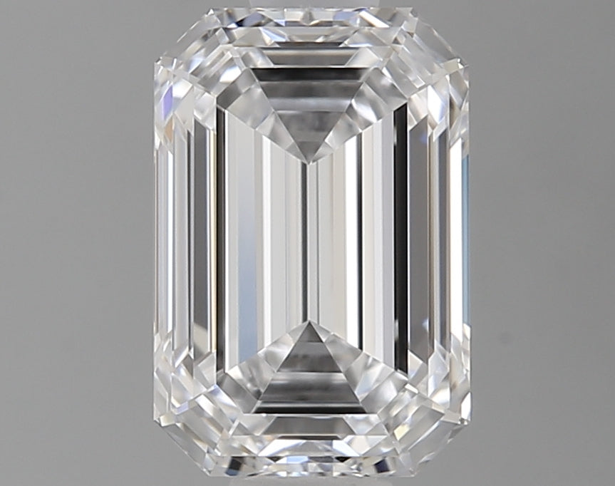 1.03 Carat Emerald Lab Diamond with  Cut Diamond in 14KT  view 1
