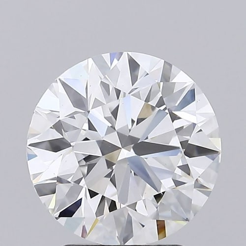2.62 Carat Round Lab Diamond with  Cut Diamond in 14KT  view 1
