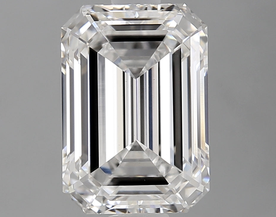 1.82 Carat Emerald Lab Diamond with  Cut Diamond in 14KT  view 1
