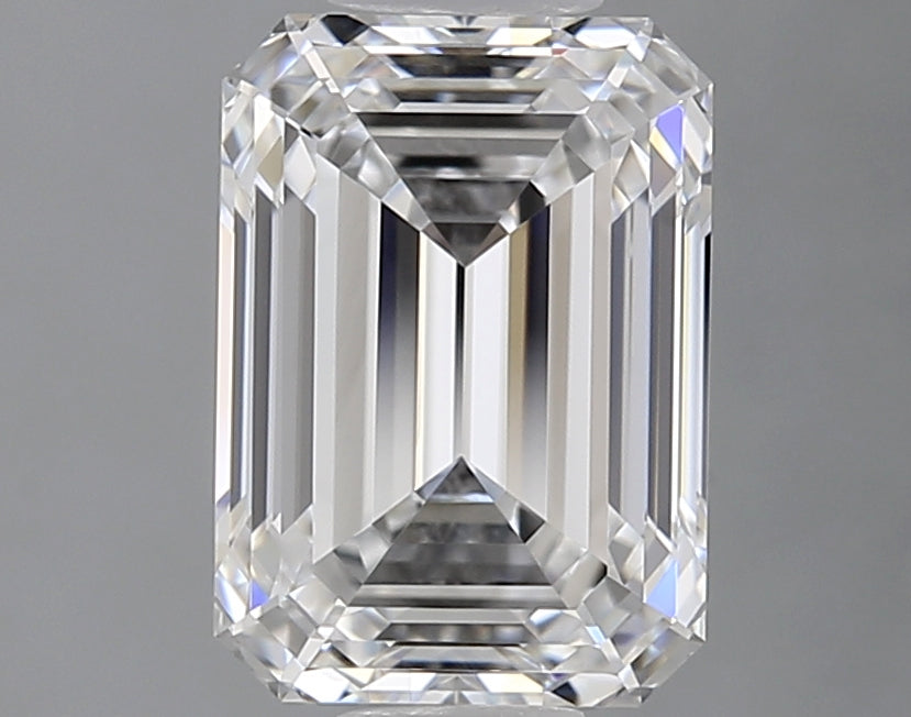 1.67 Carat Emerald Lab Diamond with  Cut Diamond in 14KT  view 1
