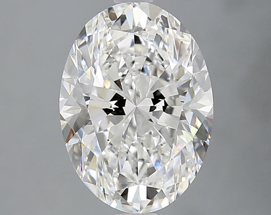 2.61 Carat Oval Lab Diamond with  Cut Diamond in 14KT  view 1
