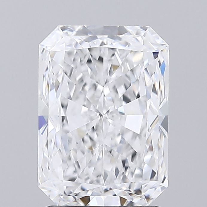 2.1 Carat Radiant Lab Diamond with  Cut Diamond in 14KT  view 1
