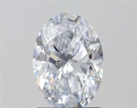 1.54 Carat Oval Lab Diamond with  Cut Diamond in 14KT  view 1
