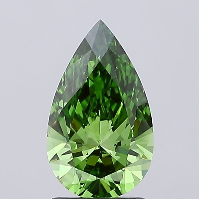 1.52 Carat Pear Lab Diamond with  Cut Diamond in 14KT  view 1
