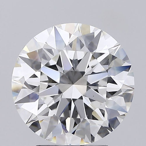 3.81 Carat Round Lab Diamond with  Cut Diamond in 14KT  view 1
