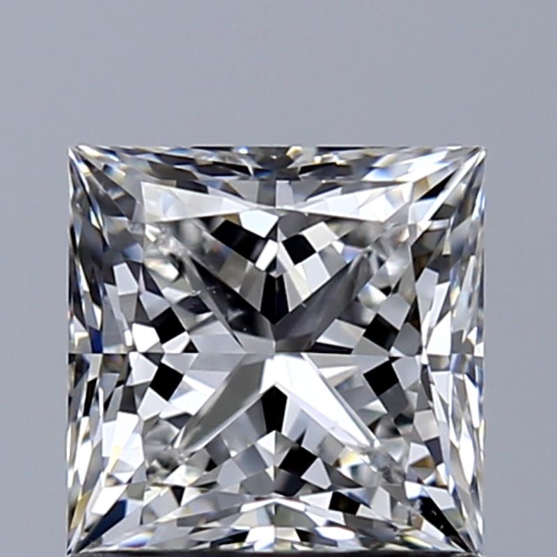 0.91 Carat Princess Natural Diamond with  Cut Diamond in 14KT  view 1
