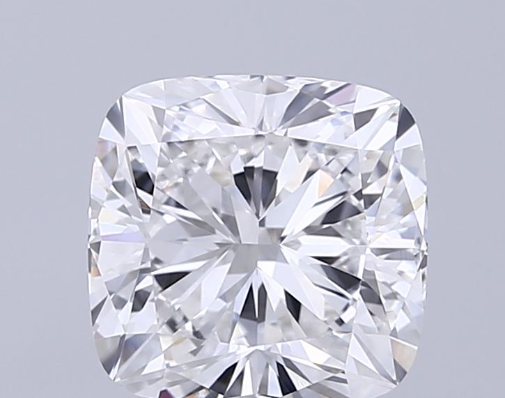 3.04 Carat Cushion Lab Diamond with  Cut Diamond in 14KT  view 1
