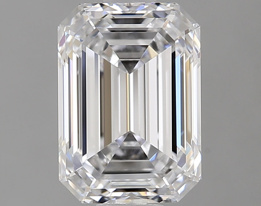 1.25 Carat Emerald Lab Diamond with  Cut Diamond in 14KT  view 1
