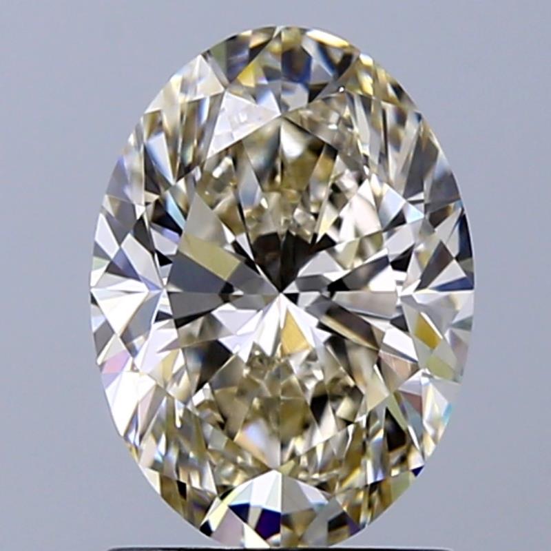 1.53 Carat Oval Natural Diamond with  Cut Diamond in 14KT  view 1
