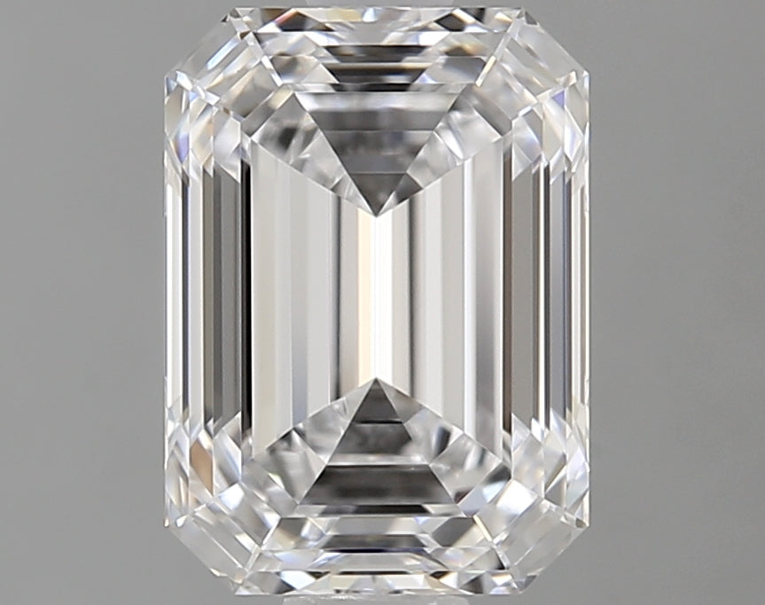 1.52 Carat Emerald Lab Diamond with  Cut Diamond in 14KT  view 1
